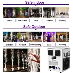 DMX DJ Firework Machine Stage Special Effect Spark 600w Mini Cold Spark Machine For Wedding Par