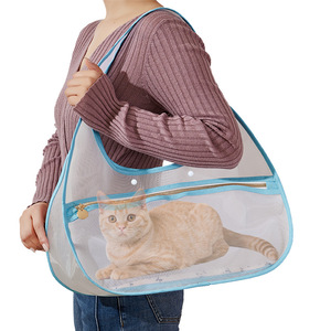 Lightweight Summer Breathable Mesh Pet Carrier <b>Cool</b> Portable Oxford Handheld <b>Bag</b> for Cats and Dogs - Product Image 2