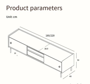 Mobile <span class=keywords><strong>TV</strong></span> in Stile Nordico Retrò, Ecologico, in Legno Massello con <span class=keywords><strong>Cassettiera</strong></span> Combinata per Soggiorno, Camera da Letto e Hotel - Product Image 6