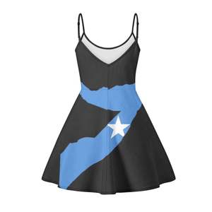 Wholesale <strong>Somali</strong> Traditional Beach Styles Casual Short Dresses <strong>Sexy</strong> Women Spaghetti Strap Sleeveless Aline Evening Prom Dress - Product Image 6
