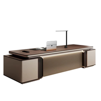 Bureau de direction en bois de luxe, bureau de direction personnalisé pour utilisation en bureau