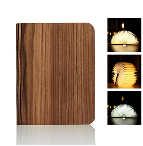ไฟอ่านหนังสือ LED พับได้ รูปทรงหนังสือ ทำจากไม้ ชาร์จผ่าน USB ปรับความสว่างได้ เหมาะสำหรับเด็ก ดีไซน์ทันสมัย ของขวัญตกแต่งห้องนอน ผลิตจากโรงงาน - Product Image 3