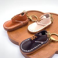 First Layer Cowhide pony Boots Creative Keychain Bag Pendant Genuine Leather Rearview Mirror Decoration