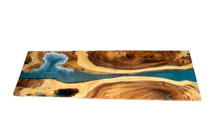 ไม้โต๊ะกาแฟหรูหราอีพ็อกซี่เรซิ่นที่กําหนดเองที่ทันสมัยตารางห้องนั่งเล่นตกแต่งตารางกลาง - Product Image 4