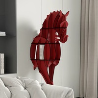 Table console sculptée en forme de cheval, design italien, table d'entrée minimaliste en forme d'animal, étagère de rangement et de présentation
