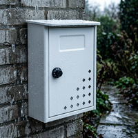 Boîte aux lettres murale extérieure en acier galvanisé résistant aux intempéries Winland, avec serrure à combinaison, capacité 5L, pour maison, appartement, jardin
