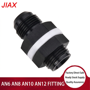 Conector de pasamanos para celda de combustible AN12 mecanizado por CNC, de aluminio anodizado negro, para modificación del sistema de combustible de coches de carreras. - Product Image 3