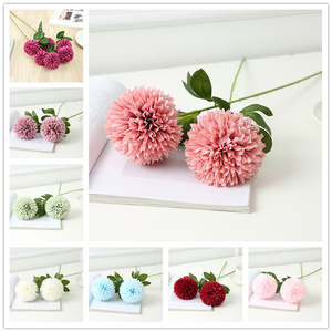 Piccolo Fiore Artificiale di Crisantemo a Sfera, Effetto Realistico, per Matrimoni, Decorazioni Interne, Fornitore di Fiori Artificiali - Product Image 2