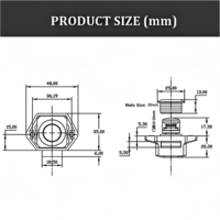 Mini serrure à poussoir d'ouverture de 20mm pour RV caravane bateau sécurité meubles matériel bouton serrure pour accessoires de camping-car et loquets de tiroir