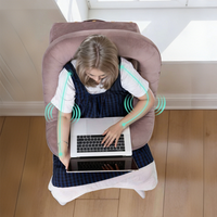 Canapé-lit ergonomique moderne en tissu tricoté, style dossier en U, une place, inclinable, rembourrage en fibre de polyester, gris, avec accoudoirs en tatami