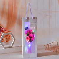 Groothandel LED verlichte zeep roos bloemenboeket raam cadeauzakje zeep bloemenboeket voor Valentijnsdag Moederdag bruiloft cadeau
