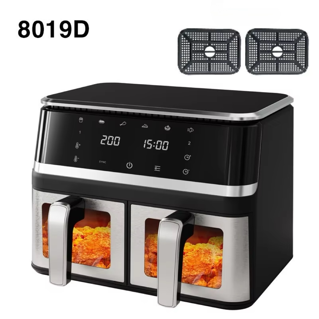 Black 10l touch screen stainless steel fryer