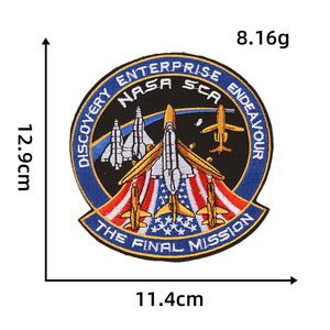 Hot Bán Không Có Tối Thiểu Qty Space Explorer Phi Hành Gia Đưa Đón Tên Lửa Máy Bay Thiết Kế Sắt Trên Thêu Đồng Phục Áo Cánh Tay Vá Huy Hiệu - Product Image 6