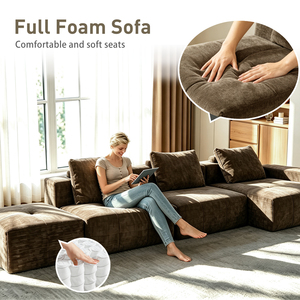VANBOW <span class=keywords><strong>Divano</strong></span> Letto Modulare a Compressione Componibile 4 Pezzi Verde Scuro - Product Image 4