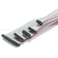 Cable plano IDC personalizado de 6P, 8P, 10P, 14P, 16P, 20P, 26P, 34P, 40P con paso de 1.27mm, 1.0mm, 2.0mm, 2.54mm