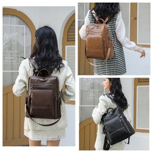 Supérieur 2025 nouveau sac à dos pour femmes mode Vintage décontracté grande capacité Simple sac polyvalent pour voyage école loisirs quotidiens - Product Image 3