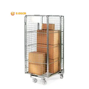 Entrepôt industriel de 500kg cage de transport pliante en acier pour le stockage de marchandises