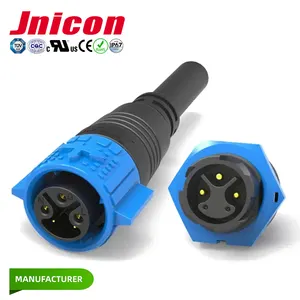 M25 3+2 Pin 50A Waterproof 3 Pin Power 2 Pin Data IP67 Panel Mount Wire to Board Watertight Connector