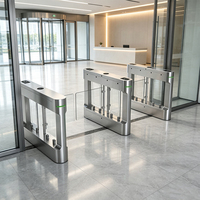 Barrière tournante à ailettes bidirectionnelle anti-collision haute vitesse, moteur sans balais, 30-40 personnes/min, portail de contrôle d'accès pour métro et bureau
