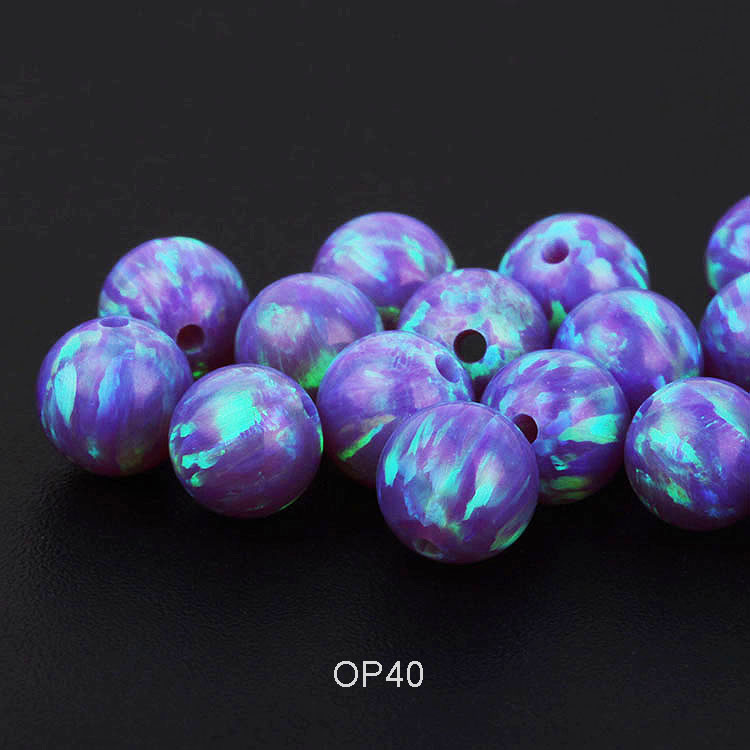 Wholesale 5 Pieces Light/Dark Purple Ball Beads for Jewelry Making Full/half/no Hole 2mm-8mm Crafting