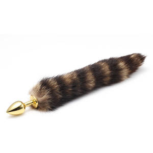 <span class=keywords><strong>Plug</strong></span> Anal Gold Fox Tail com Comprimento Variado - Product Image 3
