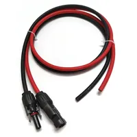 6/4/2,5/1,5mm 10/12/14/16AWG Solarpanel-Verlängerungskabel Schwarz-Rot 30A DC-Steckverbinder PV-Systeme 81-600V