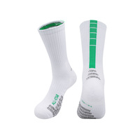 Chaussettes de basket-ball Crew personnalisées pour hommes blanc marque Boya écologique et respirante