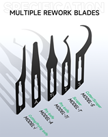 Kit de couteaux de maintenance BGA 5 en 1 pour iPhone, pour retirer la colle, démonter et réparer les puces CPU, les circuits intégrés, les lames de couteau