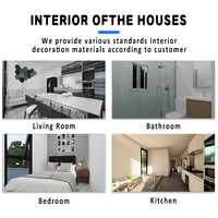 Maison modulaire préfabriquée en acier de luxe avec 1 à 4 chambres, design écologique en kit pour villas modernes et cafés