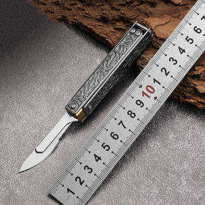 الأكثر مبيعًا شفرات قابلة للاستبدال قابلة للطي مشرط الفولاذ المقاوم للصدأ EDC في الهواء الطلق تفريغ فائدة سكين جيب - Product Image 1