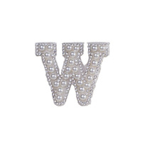 Patchs thermocollants LOGO Designer de petite taille Lettres en strass 3D Pierres de strass claires Patchs appliques Tissu en feutre pour chapeau bas