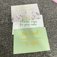 Cartes de vœux/cartes de visite/invitations de mariage/cartes de remerciement en papier couché avec impression numérique personnalisée à faible MOQ, estampage à chaud