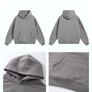 400 500 Gsm Cotton+<strong>polyester</strong> Plain Luxury Oversize <strong>Hoodie</strong> Pullover Men Custom Oversize Streetwear Heavyweight Men Hoodies - Product Image 3