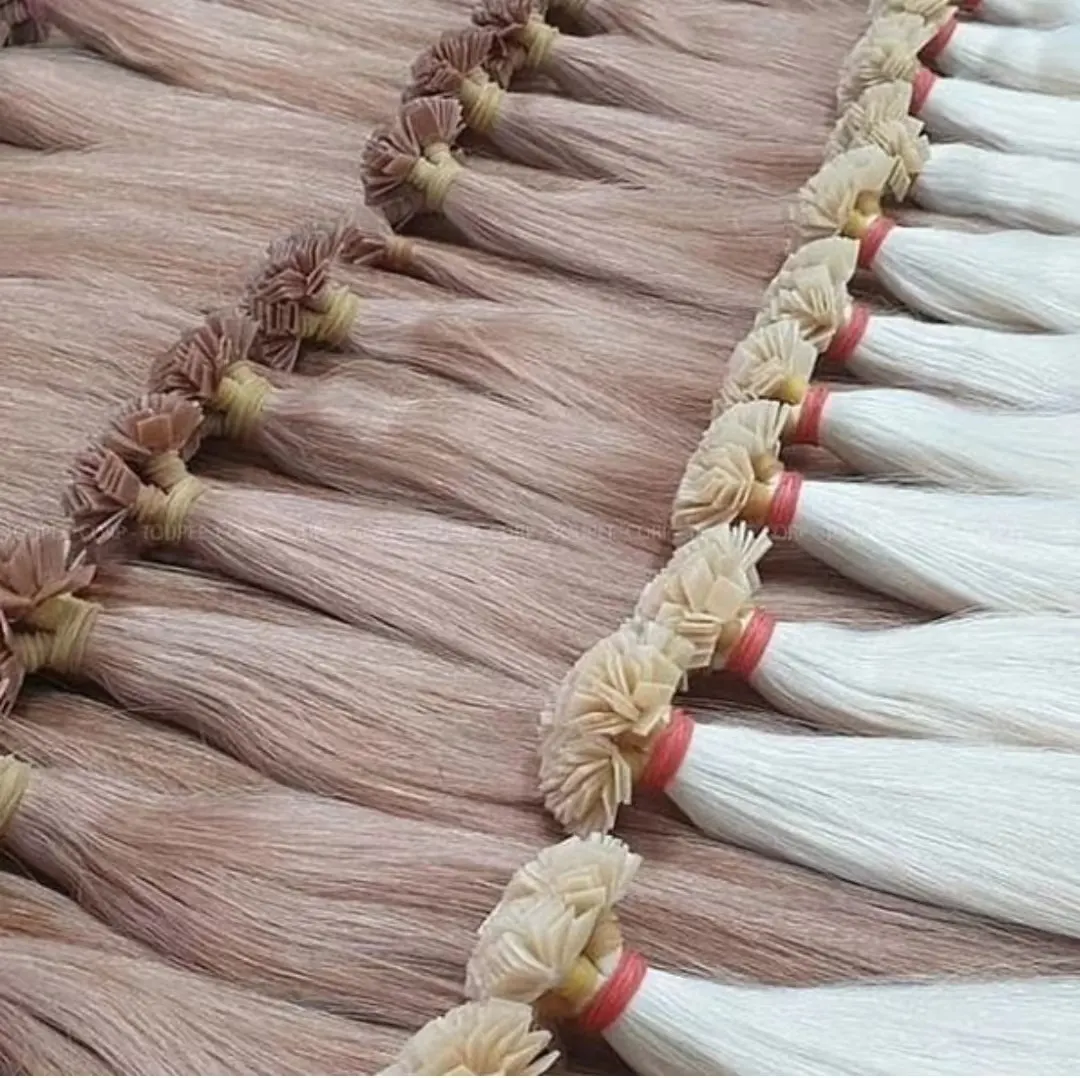 Vente en gros d'extensions de cheveux humains de qualité cuticule vierge 100% extensions de cheveux à pointe de kératine pré-collée