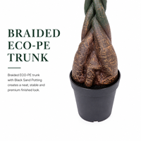 Arbre de la Fortune Artificiel en PE Ignifuge et Anti-UV 140cm Luxe Moderne pour Bureau Jardin Hôtel Maison Décoration Emballage KD