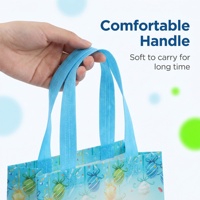 Sac non tissé imprimé en couleur, écologique, imperméable et recyclable, idéal pour les cadeaux de Pâques, en stock, vente en gros