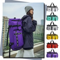 Sac de voyage extérieur multifonctionnel grande capacité en tissu Oxford imperméable pour camping, trekking et randonnée