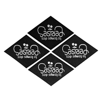Étiquettes de col tissées sur mesure en coton écologique, étiquettes en tissu damassé lavables pour vêtements