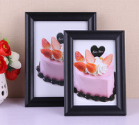 6x8 pouces Bois Décoration Accessoires Simple Tenture Murale Noir Cadres Photo
