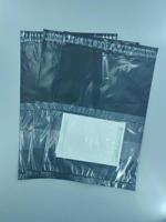 Sacs de sécurité inviolables gris avec fenêtre transparente et étiquette pour documents, preuves et espèces