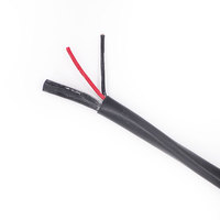Kabel Siamese RJ45 2 Pair+2X0.5mm2 Berkualitas Tinggi untuk Jaringan Daya Cat5e Cat6+DC dengan Kabel Ethernet Daya untuk POE