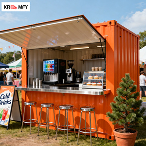 Quiosco de Café Prefabricado en Contenedor de Envío de Fibra de Vidrio Personalizado para Restaurantes Populares, para Venta de Aperitivos y Papas Fritas - Product Image 2