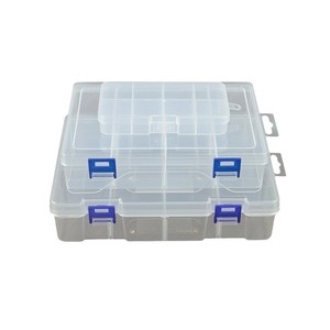 Transparent Plastic Storage <b>Box</b> 8 Compartment <b>With</b> <b>Lid</b> For Jewelry Hardware Desktop Organizer - Product Image 5