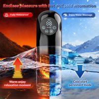 KI-Synchronisierter Taschenmasturbator für Männer, Penispumpe mit Stoß-, Rotations-, Vibrations- und Saugfunktion, Männlicher Masturbator mit LCD-App-Steuerung