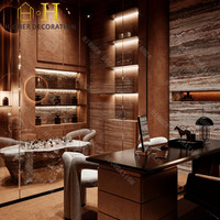 Vitrine de présentation de parfums haut de gamme, design personnalisé, présentoir de parfums en marbre de luxe, armoire murale de présentation de parfums