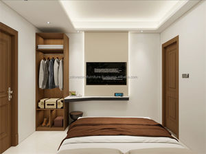 Juegos de Muebles de Dormitorio para Hotel de 3 Estrellas, Modernos, Ecológicos, a Bajo Precio, Cama Individual y Doble de Madera, Mesita de Noche, Armario, Sofá, Muebles para TV - Product Image 4