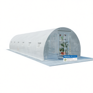 Invernadero Bortithc de 7.4m de Largo con Cubierta de Polietileno y Estructura de Acero Galvanizado para Jardín - Product Image 1