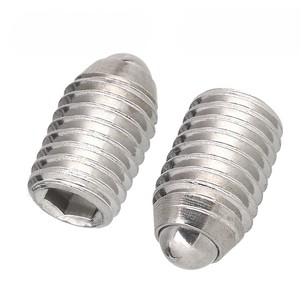 304 316 Stainless Steel Headless Hollow Hexagon Hex Socket Drive Ball Spring Plunger Ball Indent Point <strong>Grub</strong> Set <strong>Screw</strong> - Product Image 1