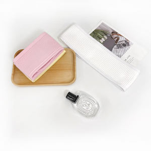 Diadema de algodón con logotipo personalizado para mujer, diadema para <span class=keywords><strong>spa</strong></span>, maquillaje, cuidado de la piel, Yoga, salón de belleza, diademas para ducha, <span class=keywords><strong>Spa</strong></span> - Product Image 3