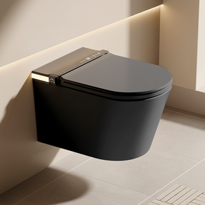 Toilette intelligente avec chasse d'eau intelligente, bidet, élément chauffant, eau chaude, nettoyage, siège <span class=keywords><strong>à</strong></span> fermeture douce, céramique, télécommande - Product Image 1
